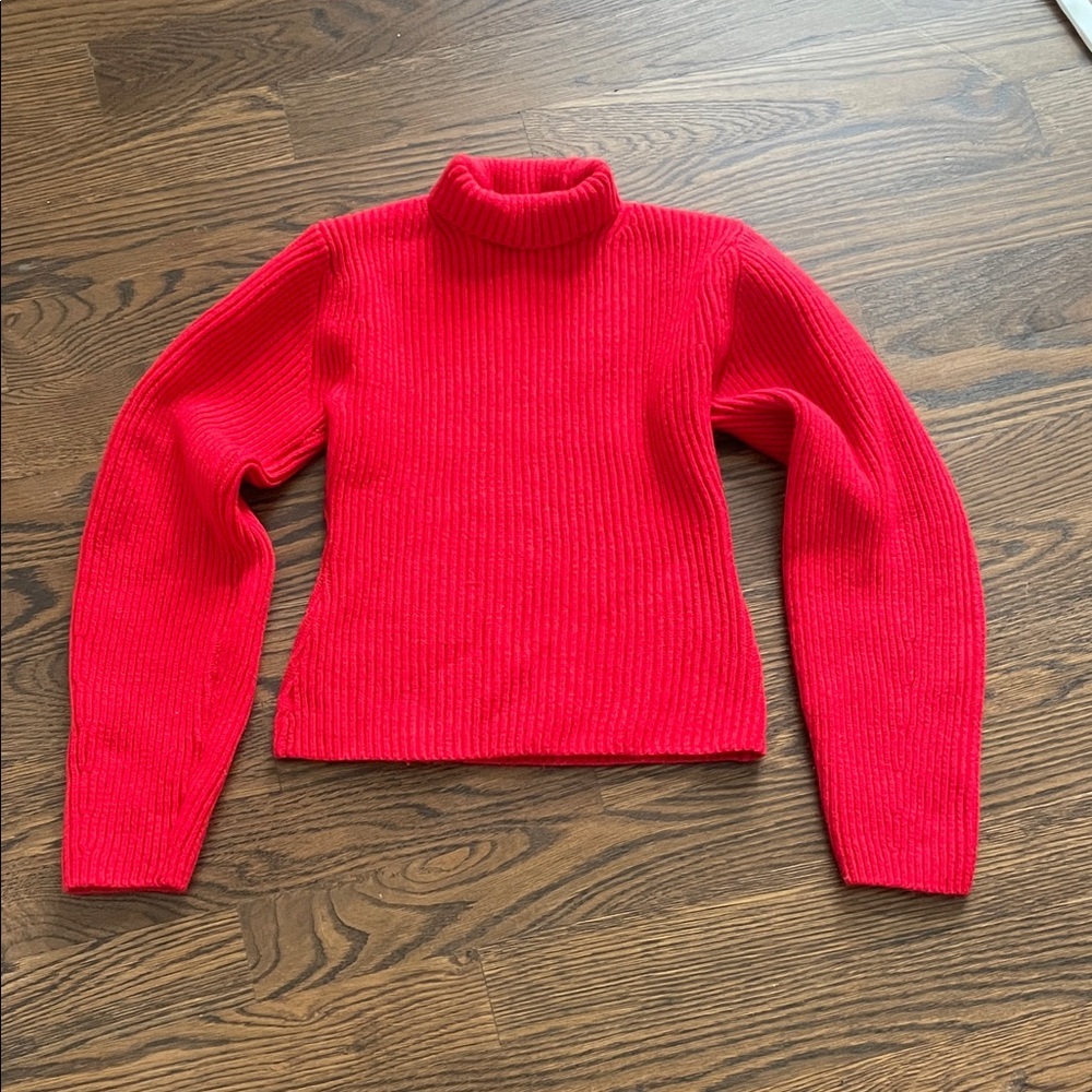 H&M Red Turtleneck Sweater